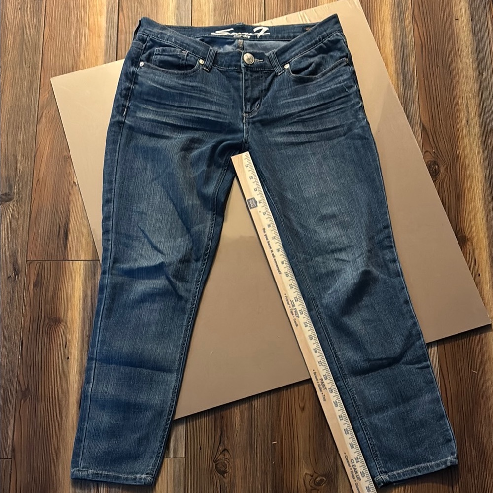 7 For All Mankind Women's Blue Ankle Jeans